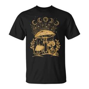 Goblincore <b>Aesthetic</b> Dark Academia Mushroom-Themed Cottagecore Tank <b>Top</b> T-Shirt Promotional Product - Product Image 1