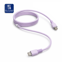 Câble de données magnétique USB-C vers USB-C violet durable, charge rapide 100W, haute vitesse, 100cm, en silicone