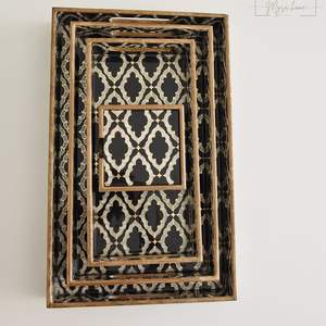 Bandeja Decorativa de Madera con Tema Budista, Estilo Auténtico de Lujo, Ecológica, Hecha en India para Decoración del Hogar - Product Image 6