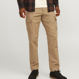 Pantalones Cargo Jogger para Hombre, Diseño 2026, Corte Recto Personalizado, Multibolsillos, Color Caqui - Product Image 1