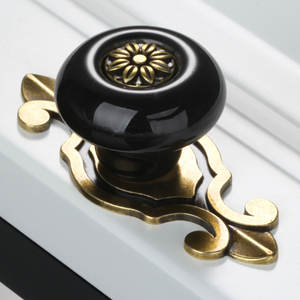 Look accrocheur tendance bouton d'armoire rond boutons de tiroir en laiton Antique accessoire poignée de traction boutons en laiton - Product Image 5