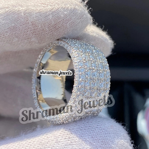 2025 Trending Romantic 10K Solid White Gold Moissanite Diamond Full Eternity <b>Promise</b> Bands <b>Ring</b> for <b>Men</b> Women Wedding Engagement - Product Image 3