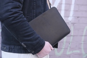 Étui pour ordinateur portable en cuir véritable fait à la main étui de protection personnalisé de haute qualité en cuir de grain supérieur pour tablette - Product Image 3