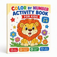 Impression personnalisée de livres de coloriage pour enfants, OEM, numérotés, sur papier d'art animalier, couleur intégrale, faible MOQ, livraison rapide