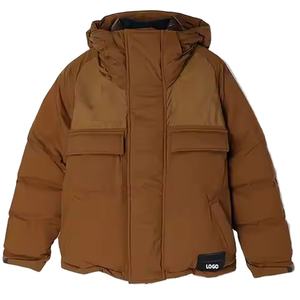 Stand coupe-vent col bouffant veste bouffante Durable imperméable 100% polyester unisexe bulle doudoune pour hommes - Product Image 1