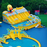 AOYU Toboggan aquatique géant commercial gonflable de haute qualité Grande piscine Équipement de jeu souple pour parc aquatique Gonflable pour plage