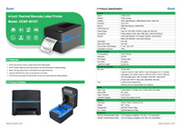 Impresora Inalámbrica Wifi OCOM 4X6 Mini, Impresoras Térmicas de Etiquetas de Envío y Albaranes 4X6 con Software Gratuito para Uso en Puntos de Venta