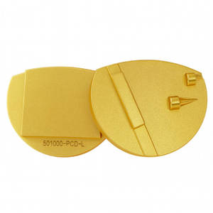Disco de molienda de cambio rápido de 3 pulgadas de grado contratista, dos 1/4 segmentos de PCD, agente de unión de metales, muelas abrasivas de alto rendimiento - Product Image 1