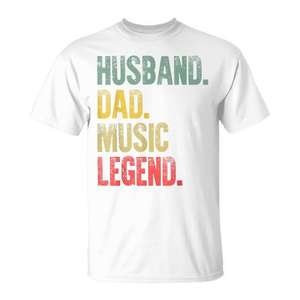 Camiseta Retro Vintage de Leyenda Musical para Esposo o Papá - Camiseta Promocional Personalizada - Product Image 1