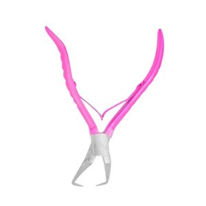 Pince à épiler les extensions de cheveux en plastique rose en acier inoxydable à tenue forte pour outil de coiffeur de salon professionnel (usage commercial) - Product Image 3