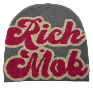 OEM logotipo personalizado gorros de punto de acrílico Premium lana Jacquard Mohair Beanie nuevo 2024 transpirable Unisex acrílico gorros con OEM - Product Image 6