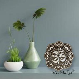 Arte de Pared Colgante Geométrico 3D Om Mandala, Estilo Art Deco, Madera Natural, Artesanía para Hogar, Oficina y Aniversario - Product Image 4