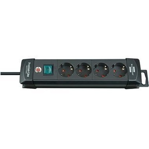 Brennenstuhl Premium-Line 4-<b>Socket</b> Power Strip 1.8M Black with Premium Features - Product Image 1