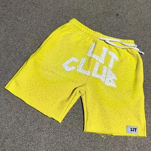 Personalizado sublimado verano Vintage Jogging Shorts ácido lavado sol se desvanecen desgastado bordado 6XL Casual malla lejía Logos - Product Image 5