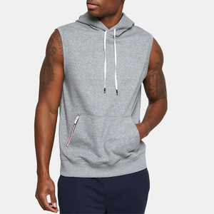 Camiseta sin Mangas con Capucha y Logotipo Personalizado de Alta Calidad para Hombre, 180 g/m², Tejido de Punto, Ropa Deportiva para Gimnasio con Diseño Transpirable - Product Image 3
