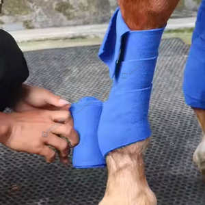 Standard International Equestrian Horse Polo Wrap Bandages <b>Boots</b> Set Fleece Material Customizable Color Size Custom Logo Leg - Product Image 5