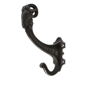 <b>Black</b> Iron Wall <b>Hooks</b> Mounted Coat <b>Hook</b> for Home Farmhouse Coats Bags Hats Towels Use - Product Image 4