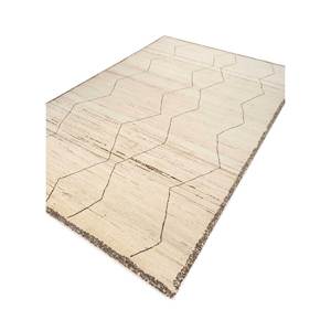 Alfombra Afgana de Lana Tejida a Mano, Color Marfil, Diseño Geométrico, Tejido Plano, Rectangular, para Pasillo, 9x12, para el Hogar, Enm-3054 (Cs-01) - Product Image 2