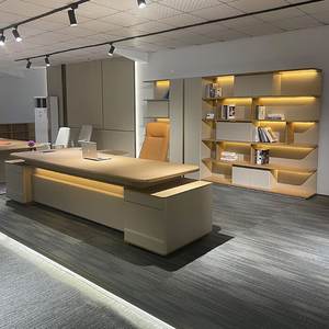 بيع مباشر من المصنع وبالجملة لتصاميم مكاتب مديرين ومكاتب رؤساء خشبية عصرية فاخرة - Product Image 2