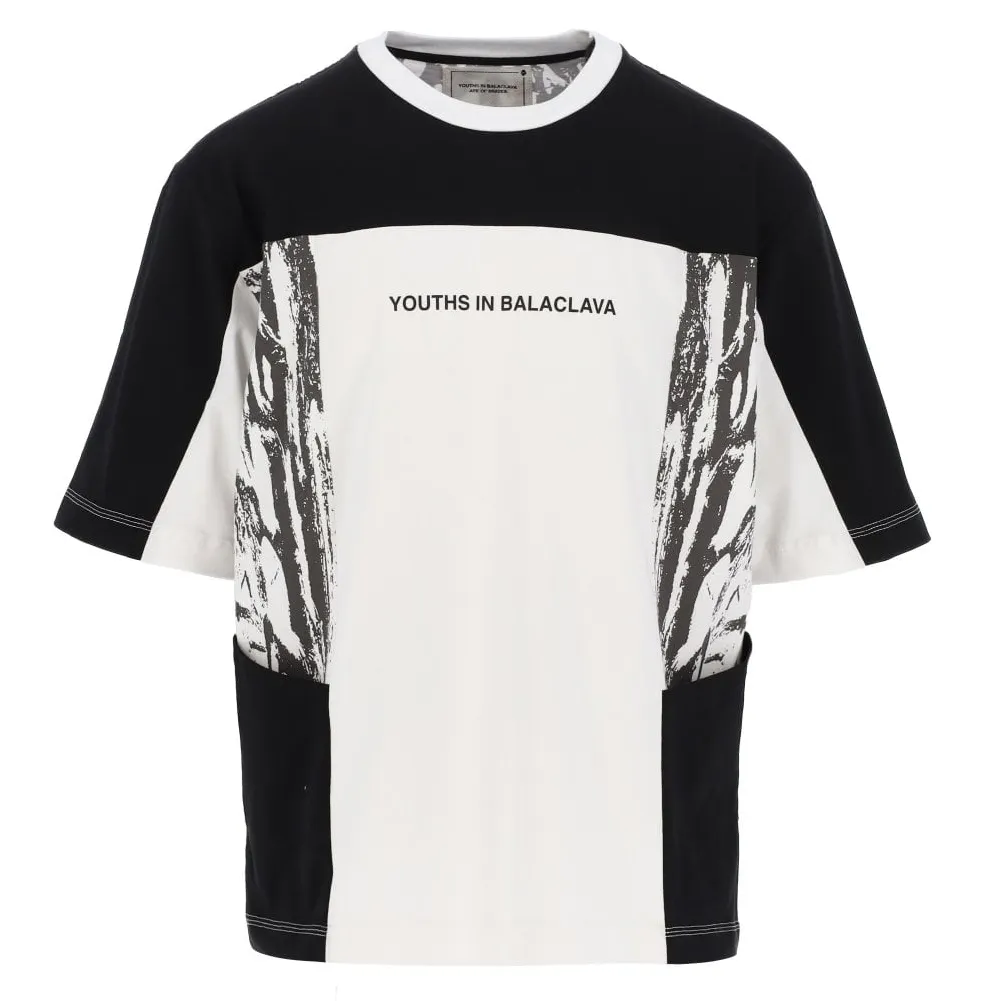 الأسود و الأبيض فرع لوحة جيب تيشيرت بأكمام قصيرة الفاخرة T قميص الترويجية أزياء النساء الرجال لباس غير رسمي لينة القطن