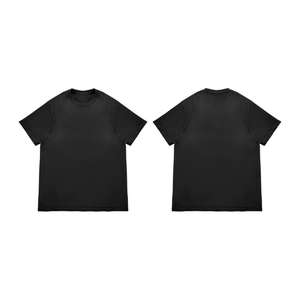 เสื้อยืดทรงปกติสไตล์วินเทจผ้าเจอร์ซีย์เนื้อหนัก 100% คอตตอน ระบายอากาศได้ดี แขนสั้น สีดำเทา สตรีทแวร์ พิมพ์ลายตัวอักษร สำหรับผู้ชาย แบบสั่งทำ - Product Image 3
