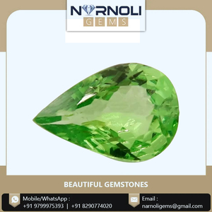 พลอยโกเมน tsavorite อัญมณีทรงลูกแพร์หลวมสำหรับแหวน - Product Image 3