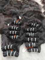 Extensions de cheveux indiens vierges non traités 100% bruts, alignés sur les cuticules, 12 pouces, 14 pouces, un donneur, mèches ondulées lâches, couleur claire, cheveux bruts