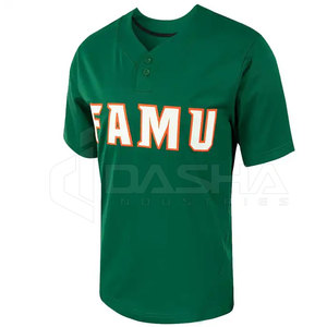 Superventas OEM camisetas de dos botones impresión personalizada por sublimación uniformes de softbol al por mayor desgaste de béisbol y softbol - Product Image 3