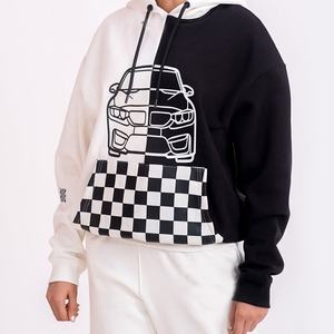 Sweat à capuche zippé unisexe surdimensionné 100% coton hiver impression numérique imprimée personnalisée - Product Image 2