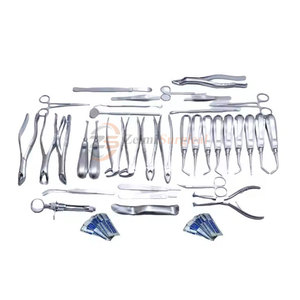 Juego de fórceps de elevadores de Cirugía Dental oral de acero inoxidable, juego de fórceps de elevadores manuales de 85 piezas - Product Image 1