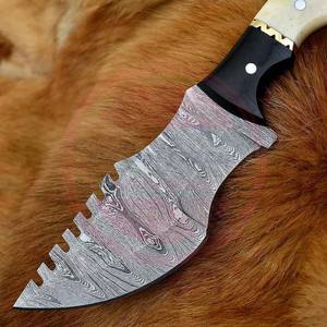 Couteau de suivi personnalisé en acier damas fait à la main avec gaine en cuir produit le plus vendu couteau de suivi en acier damas - Product Image 3