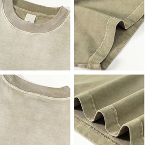 เสื้อยืดผู้ชายแบบวินเทจเสื้อยืดผ้าฝ้ายโอเวอร์ไซส์ล้างได้พิมพ์โลโก้ - Product Image 4