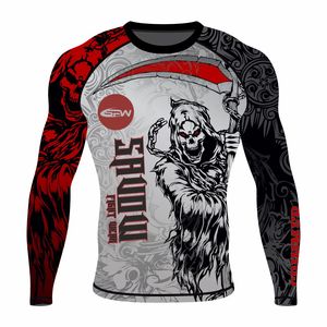 Rashguard Unisex para MMA, Superventas, Alta Calidad, Impresión de Logotipo a Color Personalizada, Servicio OEM, Material Ajustable de Poliéster/Algodón - Product Image 1