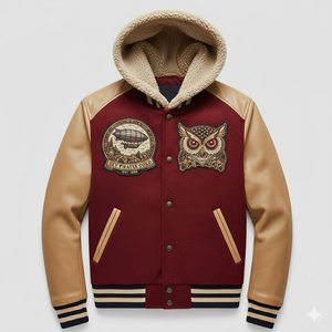 Chaqueta Varsity Personalizada con Bordado Chenille, Chaqueta Universitaria Vintage para Hombre, Chaqueta Letterman con Botones para Hombre - Product Image 1