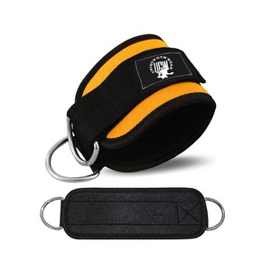 Custom Logo Fitness Padded Ankle Strap Gym Sport D <b>Ring</b> Ankle Support Strap <b>Adjustable</b> Non-Slip Eco-Friendly Breathable Unisex - Product Image 2