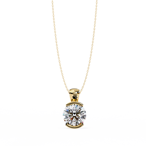 Fabuloso colgante y amuleto de diamantes cultivados en laboratorio de oro de 18 quilates para mujer - Product Image 2