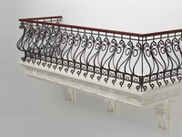 Design de balcon moderne en fer forgé de marque TTD personnalisé avec garantie d'un an pour les chambres et salons de villas au Vietnam