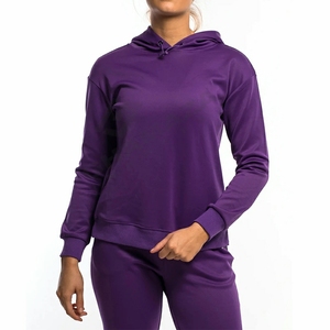 Sudadera con Capucha Casual de Alta Calidad al por Mayor, Sudadera de Manga Larga de Algodón con Estampado Personalizado/Bordado para Mujer - Product Image 4