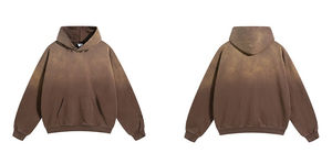 Custom 450gsm French Terry Vintage Sun Faded Acid Wash Hoodie for Man High Quality Cotton Fleece Unisex Distressed <b>Hoodies</b> - Product Image 6