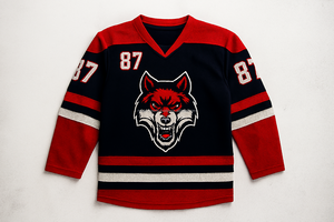 Vente chaude Professionnel Brodé Sublimé Maillot De Hockey Sur Glace Logo D'équipe Personnalisé Couleurs Personnalisées Style Rétro Tendance Hockey Sur Glace - Product Image 6