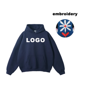 Sweat à capuche personnalisé 500gsm pour hommes pulls, sweats-shirts, fabricant de sérigraphies en soie en coton mélangé avec logo brodé - Product Image 2