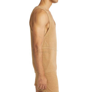 Camiseta sin Mangas Casual de Punto Transpirable de Alta Calidad para Hombre, Ajuste Delgado, Ropa Deportiva, MOQ Bajo, Mejor Venta - Product Image 3