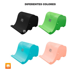 Haut-parleur Bluetooth sans fil avec port USB et support pour téléphone - Design éléphant - Couleurs assorties - Product Image 4