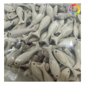 Poisson en bois inachevé fait à la main pour la peinture, poisson en bois pour l'art mural, découpe de poisson en bois peint en 3D, artisanat de poisson en bois - Product Image 4