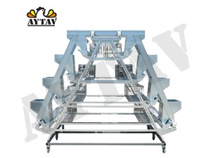 Sistema de Jaulas para Pollos Tipo A AYTA, Jaula Manual de 4 Niveles de Acero de Alta Calidad, 1 Año de Garantía para Granjas, Nuevo - Product Image 3