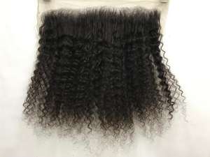 Peluca rizada hinchable de cabello humano HD de encaje sin pegamento 13X4 Peluca de cabello indio crudo pelucas de cabello virgen suelto 3D de doble dibujado para mujeres negras - Product Image 2