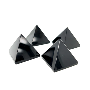 Pirámide de cristal de alta calidad, pirámide de cristal curativo de obsidiana negra, piedra natural, piedra preciosa, pirámide de cristal curativa, mayorista - Product Image 5