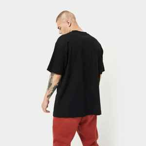 Camiseta de gran tamaño personalizada lisa de algodón 100% de peso pesado para hombre, camiseta blanca en blanco con estampado gráfico de talla grande, camisetas para hombre - Product Image 2