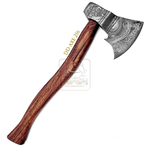 Wholesale Outdoor Bushcraft Damascus Steel <b>Axe</b> Viking Style DD-AXE212 Wood <b>Handled</b> Chopping <b>Axe</b> Cutting Hatchet Forest <b>Axe</b> - Product Image 5