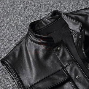 Nouveau coupe ample hommes Denim gilet veste élastique sans manches épaulette vêtements d'extérieur décontracté confortable respirant haut d'été - Product Image 4